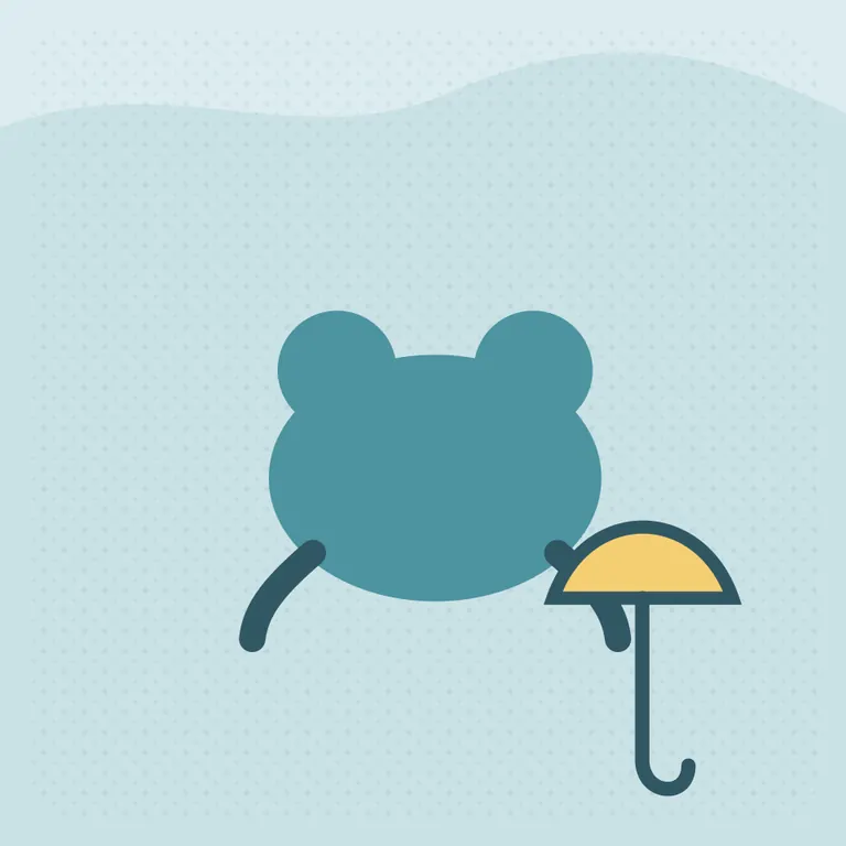 傘だっこカエル(かばんの中身診断)のキャラクター